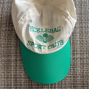 Green and White Pickleball Sport Club Hat
